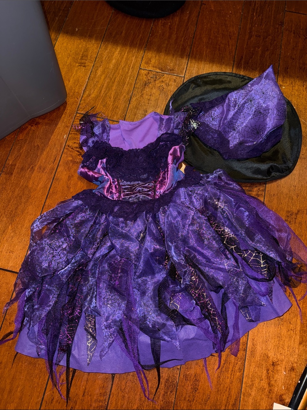 Purple Witch Costume Dress with Hat - Kids - 2T-3T